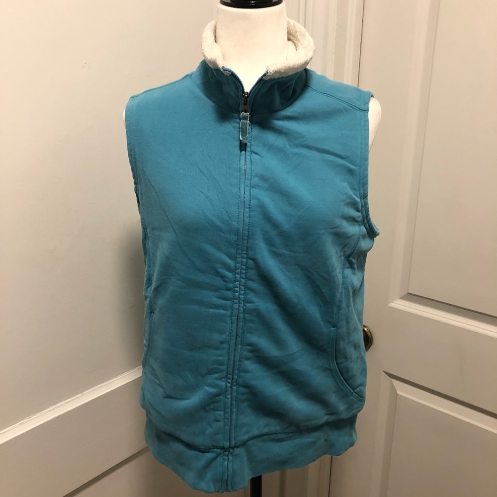 L l bean winter snow ski fleece lined vest size medium